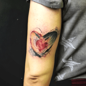 Heart watercolor Tattoo