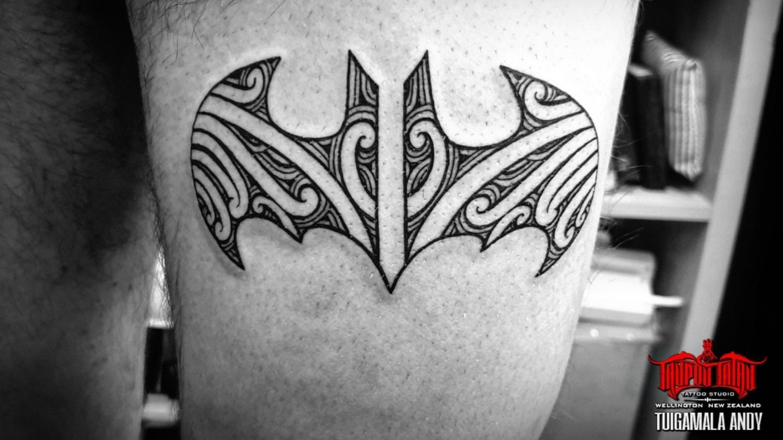 Tattoo uploaded by Tuigamala Andy • #freehand #Batman logo #samoan fill. •  Tattoodo