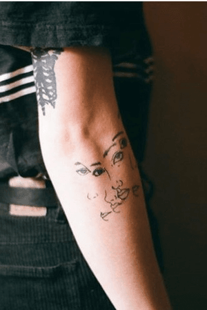 Healed tattoo, film photo