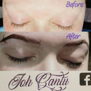 Microblading/Microshading combo brows done by Joh Cantu