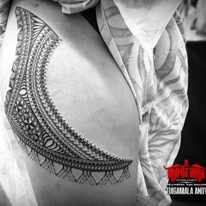 #freehand #Samoan #Tongan #hip #tattoo