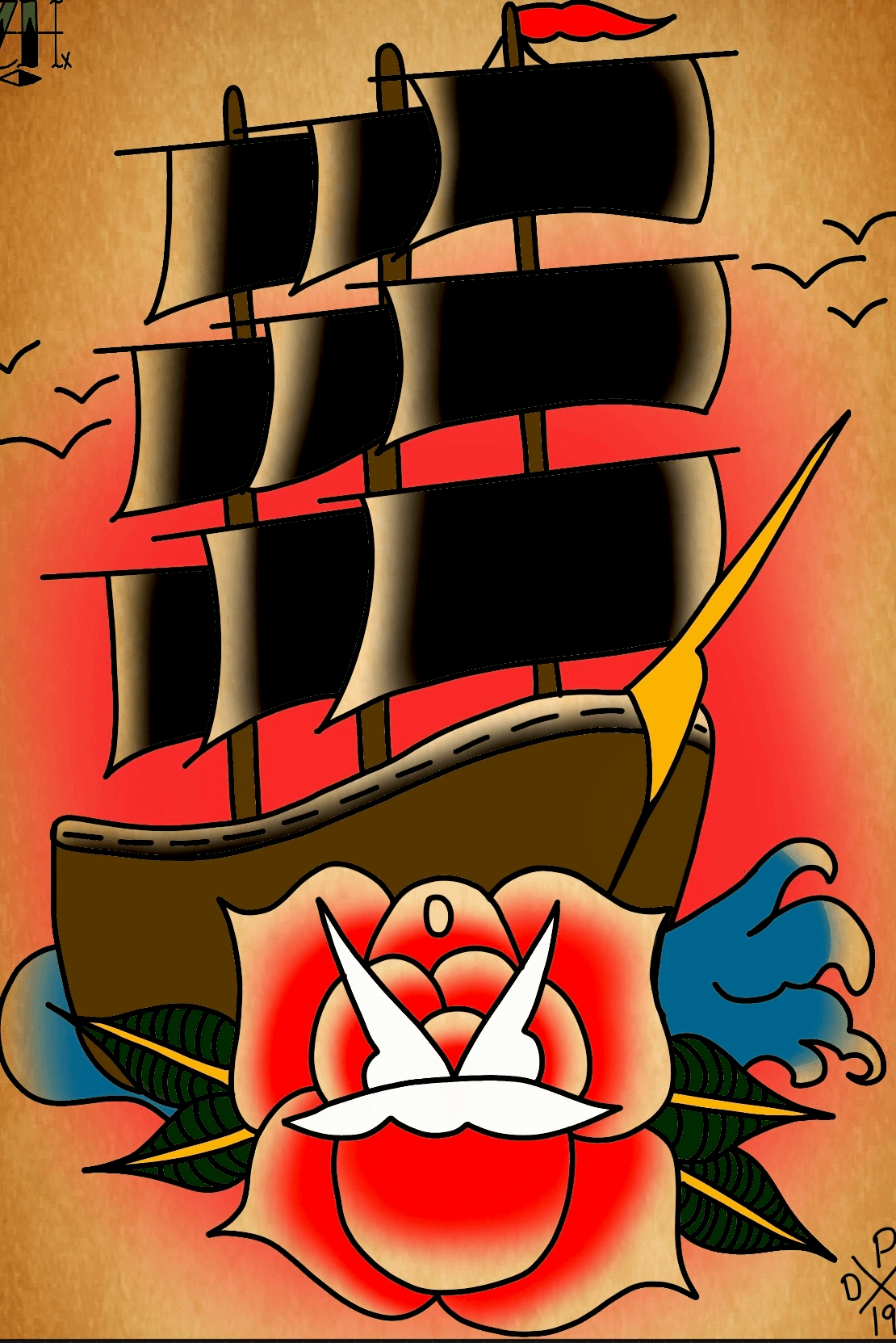 traditional ship flash