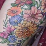 Floral thigh #floraltattoo #floral #flower #illustrative #illustrationtattoo 