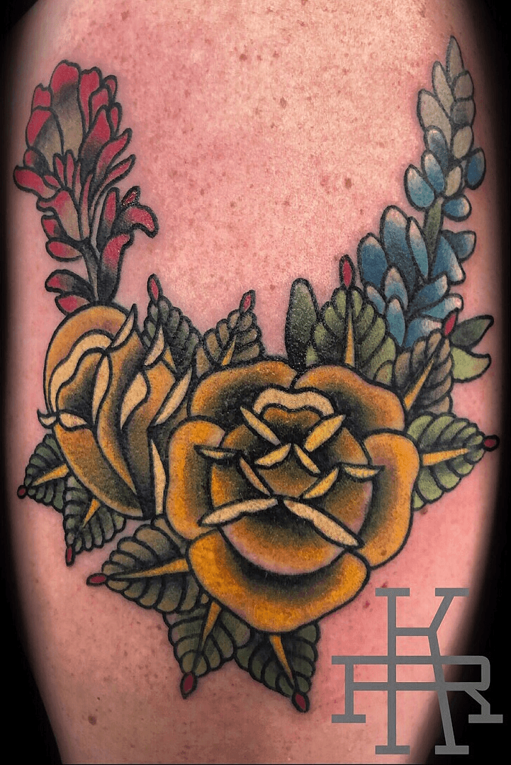Little Pricks Tattoo Studio  Fun blue bonnet flower tattoo by our female  tattoo