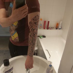 Its taking a while but my tribal sleeve is getting there! 