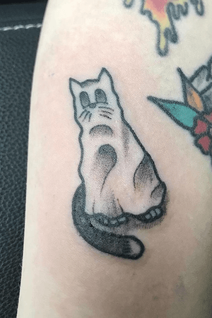 Flash ghost cat tattoo for my dead cat