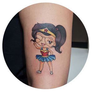 ♡ A new chibi tattoo...this time a personalized Wonder Woman ♡#wonderwoman #wonderwomantattoo #wonderwomantattoos #wonderwomanchibi #chibiwonderwoman #chibitattoo #kawaiitattoo #kawaiiwonderwoman #comicstattoo #dccomics #dccomicstattoo #dianeprince #dianeprincetattoo #harrygpeters #williammoultonmarston #colortattoo #chibi #kawaii #tattoo #amazingink #chibidrawing #kawaiidrawing 