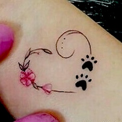 15 Adorable Paw Print Tattoo Designs for Animal Lovers