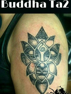 Custom designer Buddha tattoo done by Johnny_b_karma