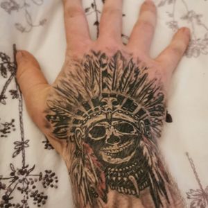 Indian chief skullArtist-billyStudio- Billy's tattoo's / calis-fethiey / turkey 🇹🇷
