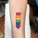 Rainbow tattoo by Laurel Winston #LaurelWinston #rainbowtattoo #queertattoo #LGBTQIA #LGBT #queer #gay #pride #pridemonth #tattooidea #meaningfultattoo