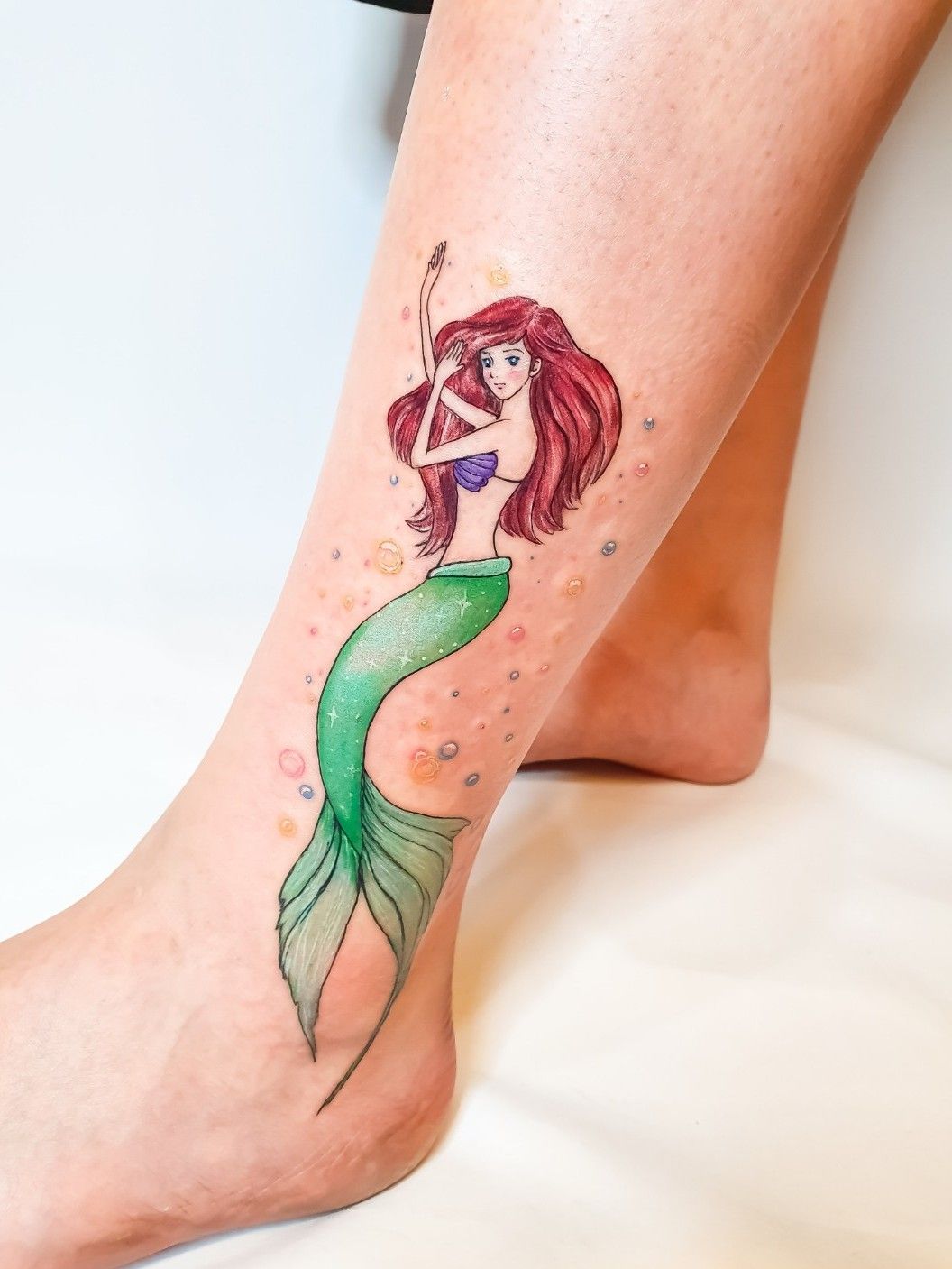 Mermaid ankle tattoo by Inshaan Ali  Tatuaggi Tatuaggi bellissimi Idee  per tatuaggi