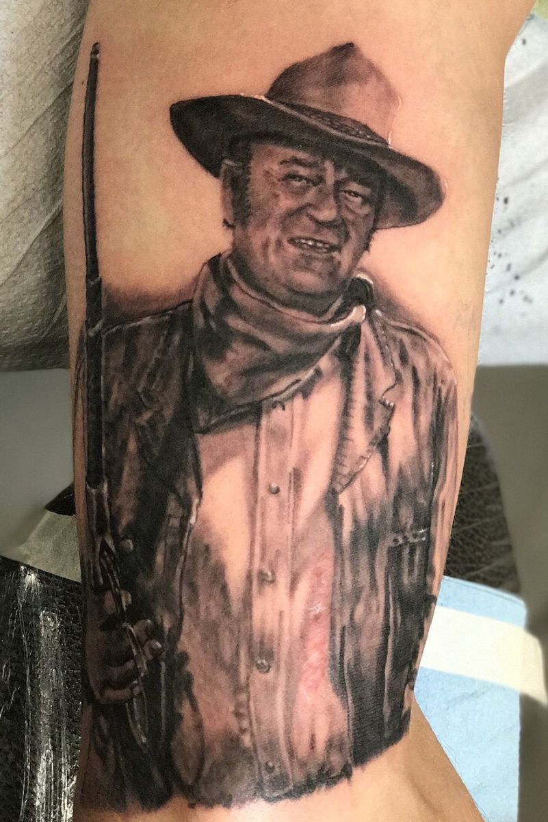 Tattoo uploaded by Lavinia • The Duke himself, John Wayne portrait 