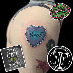 Cheeky bum tattoo done on Darcy!! #butttattoo #kawaii #colourtattoo #colourful 