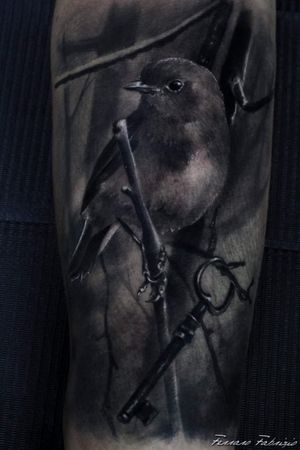 Black and Grey Realism Tattoo..#birdtattoo #bird #realistic #realistictattoo #tatuaggiorealistico #tatuaggio #key #blanckandwhite #blancoynegro #blackandgrey #blackandgreytattoo #naturetattoo #fantasytattoo #arte #art 