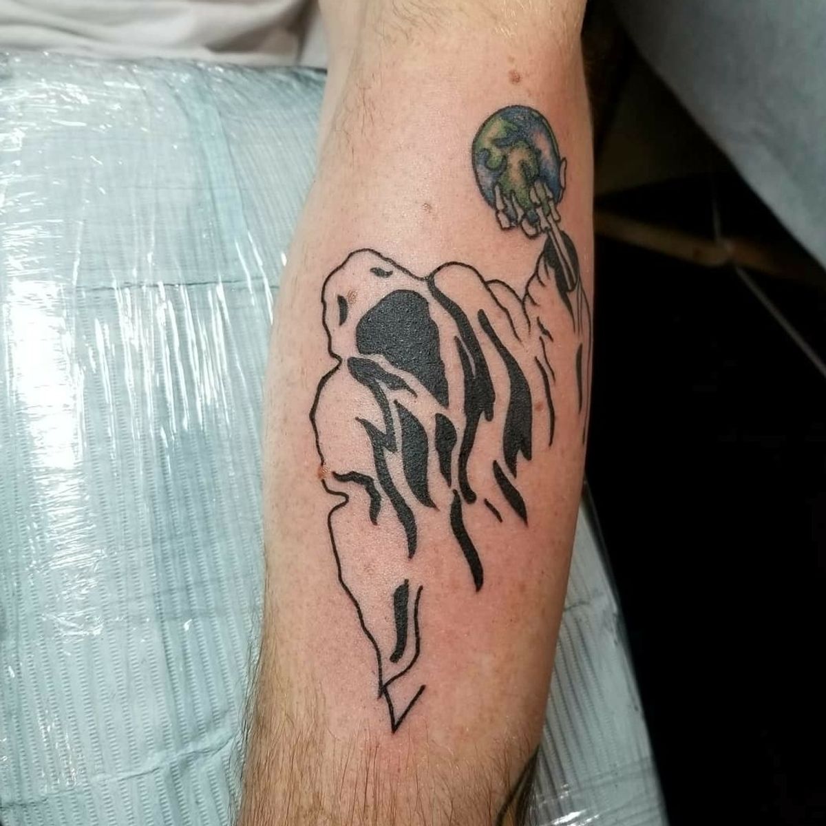 Tattoo uploaded by logan Irizarry • Hes got the whole world in his