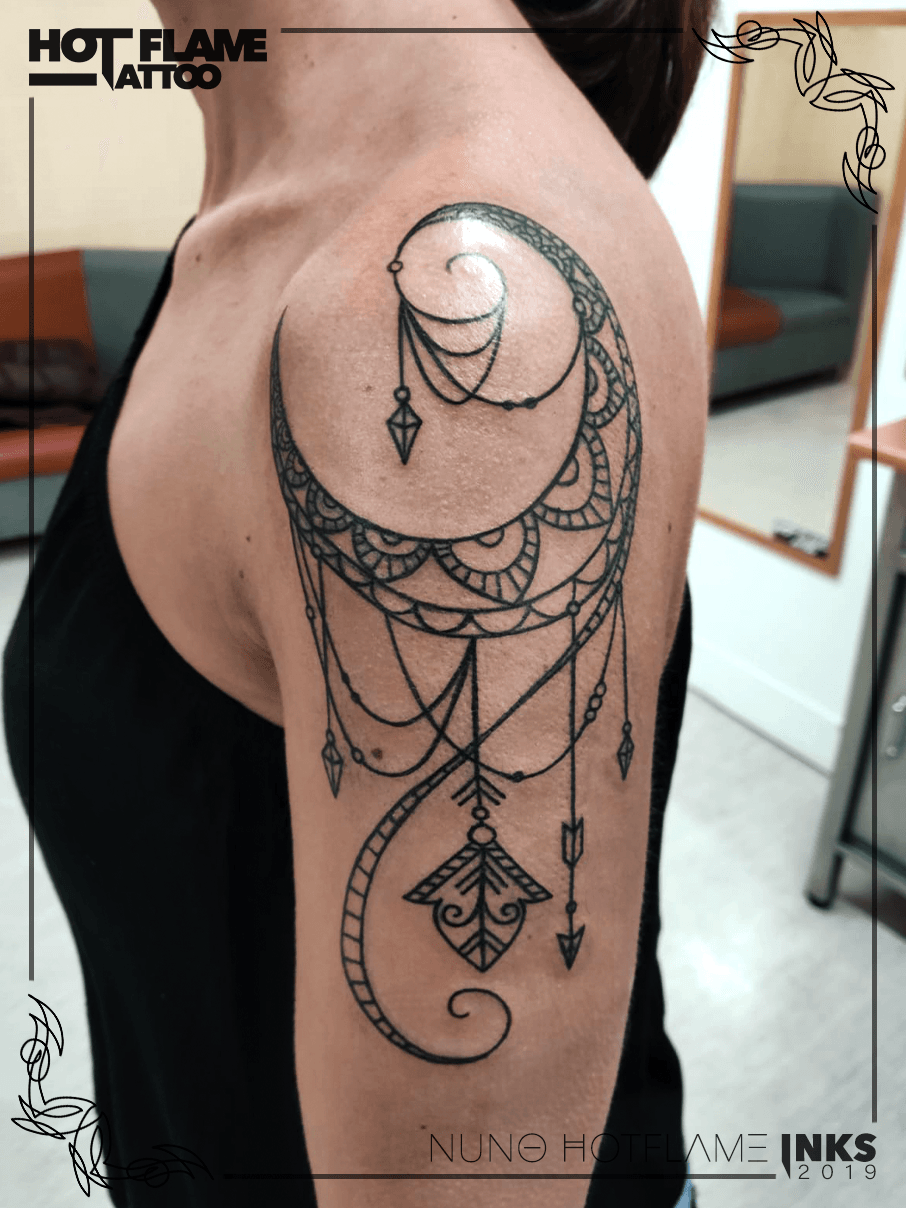 Mandala and moon phases  Tattoogridnet
