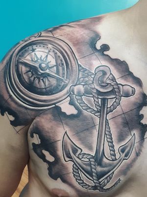Anchor and compass 