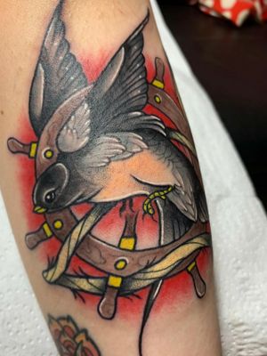 •NEO TRADITIONAL SWALLOW•....Done with :@fkirons@worldfamousink@stencilforte @magicmoon_tattoo_supply#neotradeu  #neotraditionaltattoo #neotradtattoo #tattoo #tattoostudio  #flashtattoo #tattooflash #swallowtattoo #flash #colours #neotraditional #swallow #neotraditionaltattoo  #neotraditionaleurope