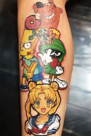 All of our favorite cartoons in tattoo! Tattoo by Raga using @intenzetattooink Bookings and information:📧 kamikazetattoostudios@gmail.com📞 WA:+62(0)82235144760.#intenzepride #kamikazetattoostudio #bali #canggu #kuta #gili #gilitrawangan #tattoos #balitattoo #balitattoostudio #balitattooshop #colortattoos #intenzepride #intenzeink #scoobydoo #scoobydootattoo #sailormoon #sailormoontatttoo #simpsons #simpsonstattoos #powerpuffgirls #powerpuffgirlstattoo #marvinthemartiantattoo #marvinthemartian #cartoon #cartoontattoo