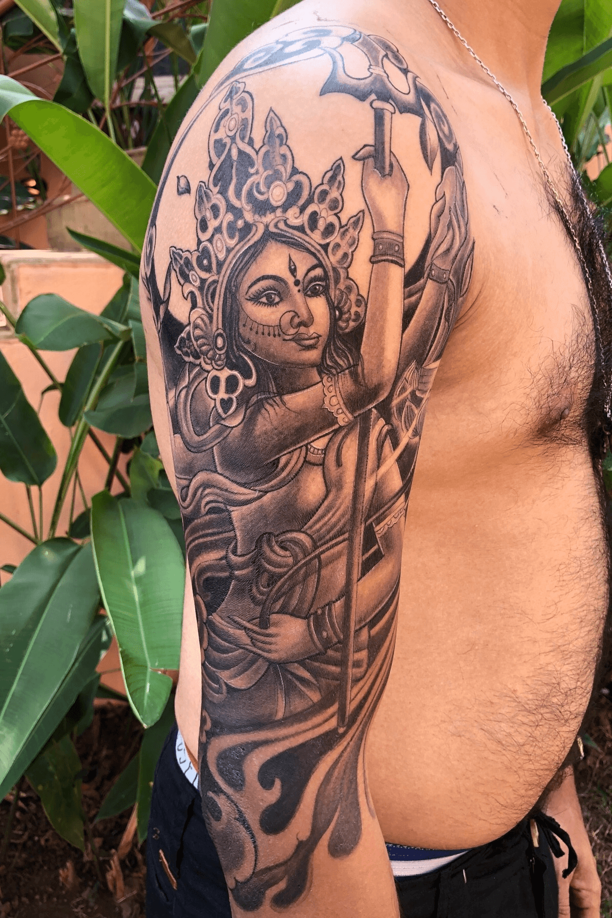 Maa trasul shiva third eye rising Sun Shakti Durga mix tattoo having great  meanings  Tattoos Om tattoo Flying bird tattoo
