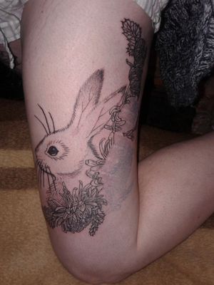 Memorial piece I started on myself for a hare I rescued.https://www.facebook.com/princess.peace.K.ink/