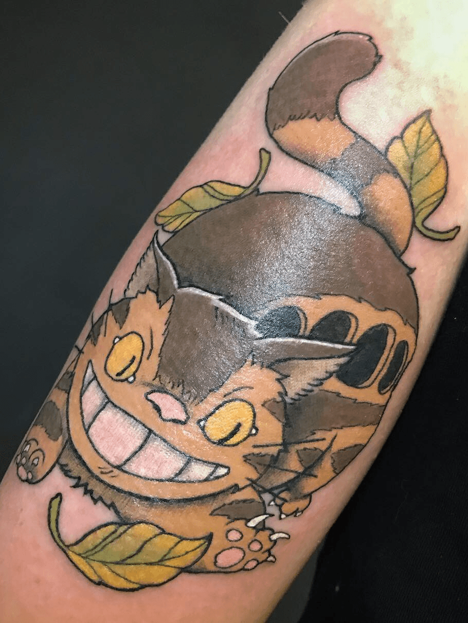 Kurtis Weaver tattoo  Catbus freshly made from studio Ghiblis my Neighbor  Totoro Kiitos was super fun to do     tatska tatuointi  finlandtattoo helsinkitatuointi tattooloungehelsinki oldschooltattoo  helsinki tatuointihelsinki 