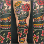 #Flower vase for my friend and loyal client. #tattoosoftheday #neotraditional #flowers