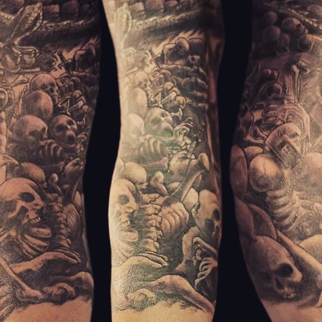 40 Graveyard Tattoo Designs For Men  Earthy Ties Left Behind  Graveyard  tattoo Scary tattoos Tattoo designs men