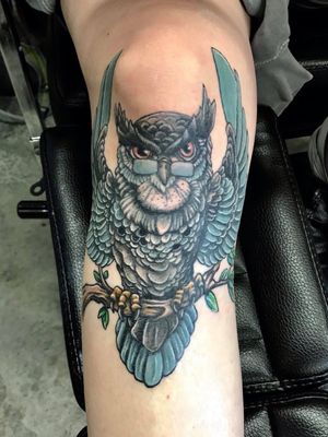 Owl done on shin and knee