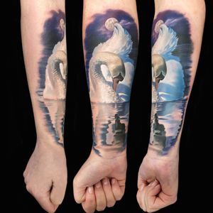 Swan tattoo 