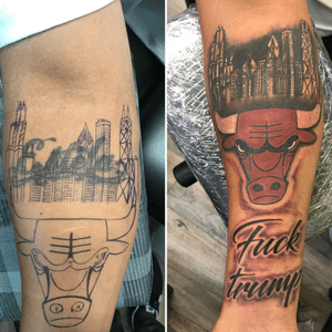 A Chicago Bulls tattoo with a little message 🖕🏾 . . . #tbt #chicagonewschool #chicagotattoo #chicagotattooartist #tattoos #tattoo #tattooartist #maydaytattoos #newschool #inkjunkeyz #inkfreakz #inkedmag #colortattoo #inkjecta #superb_tattoo #superbtattoo #toptattooartist #tattoosnob #fusionink #ghostbusters #ghostbusterstattoo #irongiant #stylusmachine #systemonetattooproducts #newschooltattoo #chicagotattooartists #worldofnewschool #maydaytattooco #skinartmag #tattoosocietymagazine