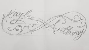 Custom designs available. PayPal available #custom #infinity #drawing #names #sketch #filagree 