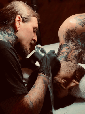 Here i am tattooing my sweet joey 