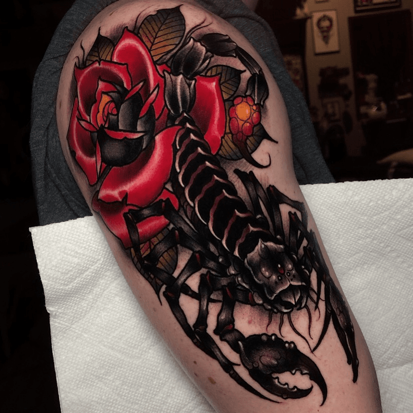 Leovink Tattoo Studio  Scorpion  rose scorpiontattoo tattoo tattoos  tattoomoldova tattoochisinau tatuajechisinau tattooshop tattoosalon  ismailtattoo tattooname tattoocolour tattooblackandgrey realismtattoo  realistictattoo tribaltattoo 