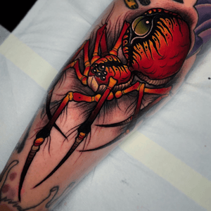    Creepy spider in the shin.  I love doing spiders!