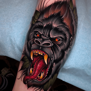 First time i ever tattooed a gorilla. You’d think in 11 years i would have done one before