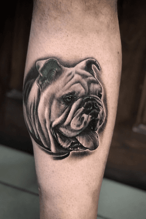 Bulldog bash by Snappy Gomez#chicano #black&grey #fineline