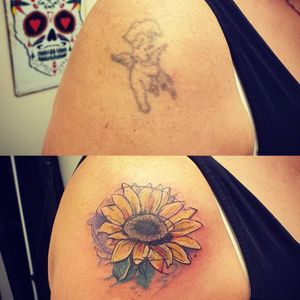 Before and after pic of a cover up
