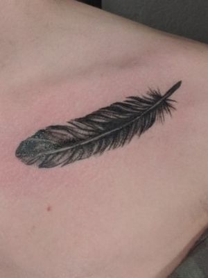 Got my first Tattoo! It's a crow feather ♥️
