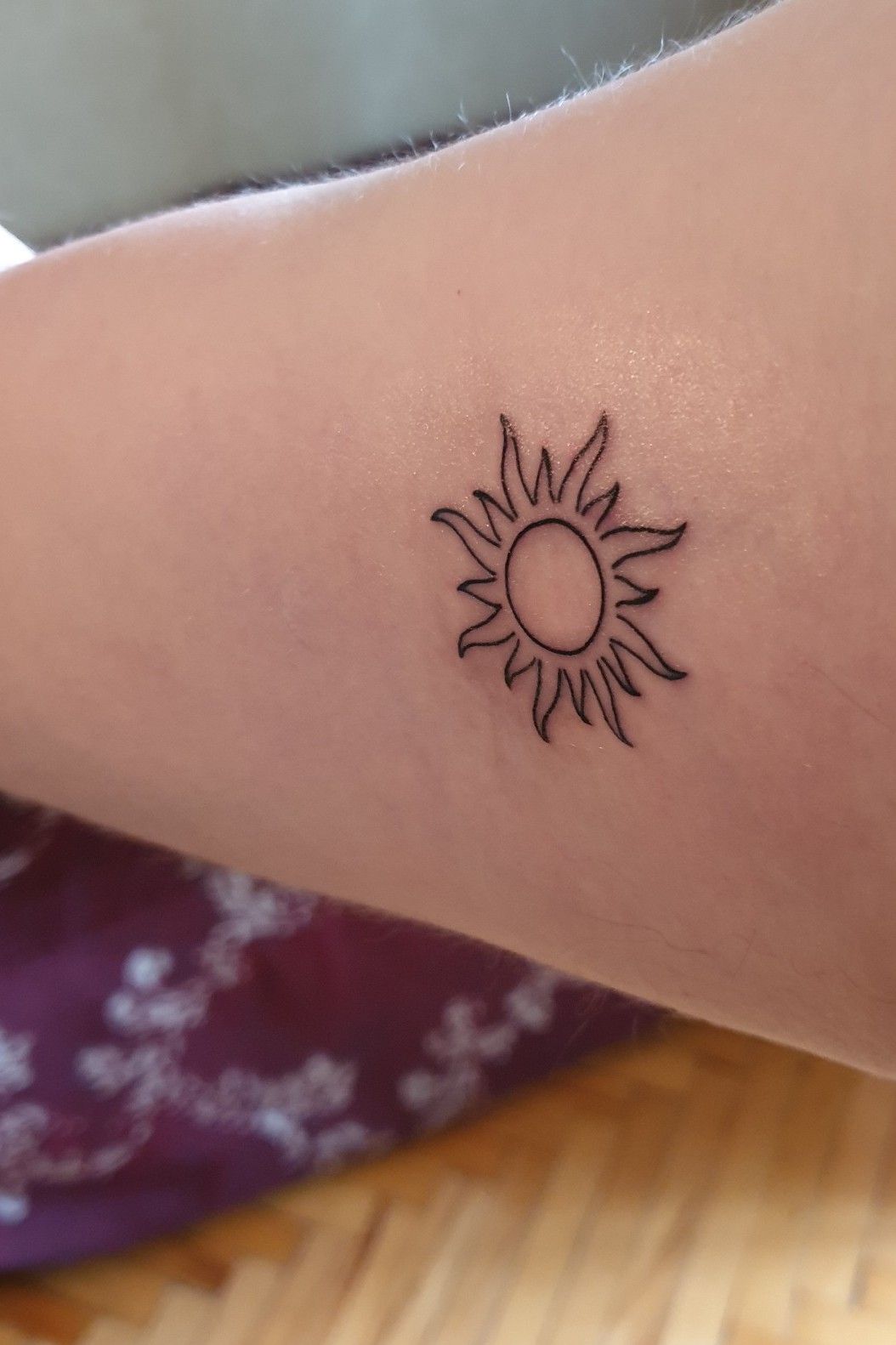Minimalist Sun Temporary Tattoo  Set of 3  Tatteco