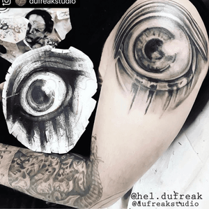 Eye/ Horror Tattoo Sleeve in Progress