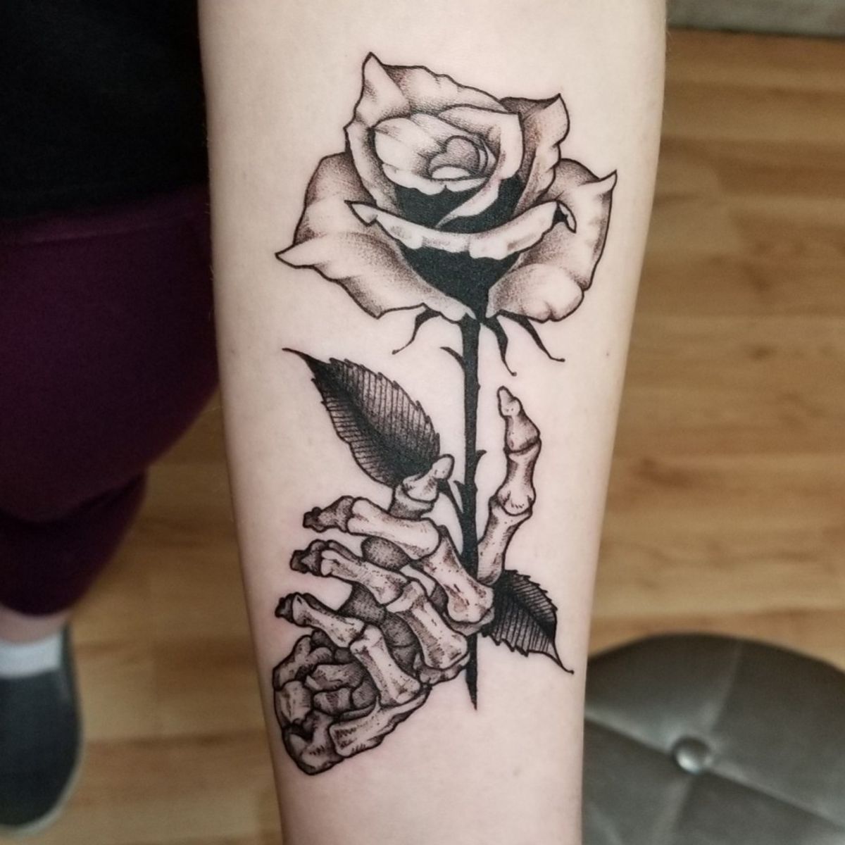 Tattoo uploaded by V • Blackwork rose I used soft shading for the rose ...