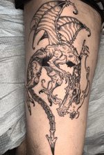 ”The Cunning God of Death.” Ridley from #metroid for Demetre. Thanks so much for making the trip and safe travels back to Toronto! Made at @americancrowtattoo 🐲#columbustattooers #ohiotattoers #dragontattoo #fantasytattoo