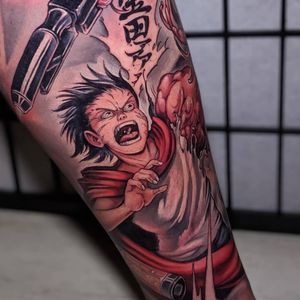 Anime tattoo by Hori Benny #HoriBenny #animetattoo #anime #manga #animation #cartoon #newschool #illustrative #Japanese #Japaneseinspired #Akira #arm