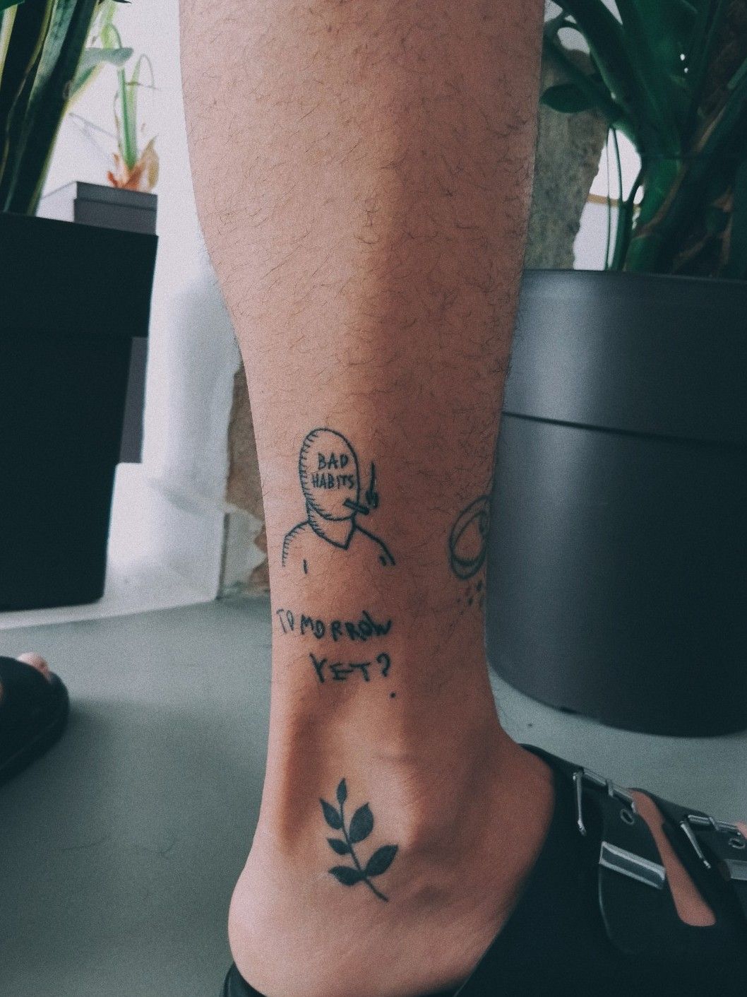Tattoo uploaded by Yannis Steiakakis • #badhabits #itstomorowyet #lines  #linework #tattoo #lineworktattoos #lettering #letteringtattoos #bishop  #bishoprotary #dynamicblack #tattoos #tattooart • Tattoodo