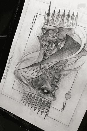 #design #death #king #dark #horror #gohic #cards #deathandlife #skull #elensoul