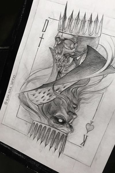 king skull tattoo designs