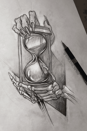 #desthclock #death #clock #design #tattoodesign #skelet #life #time #elensoul