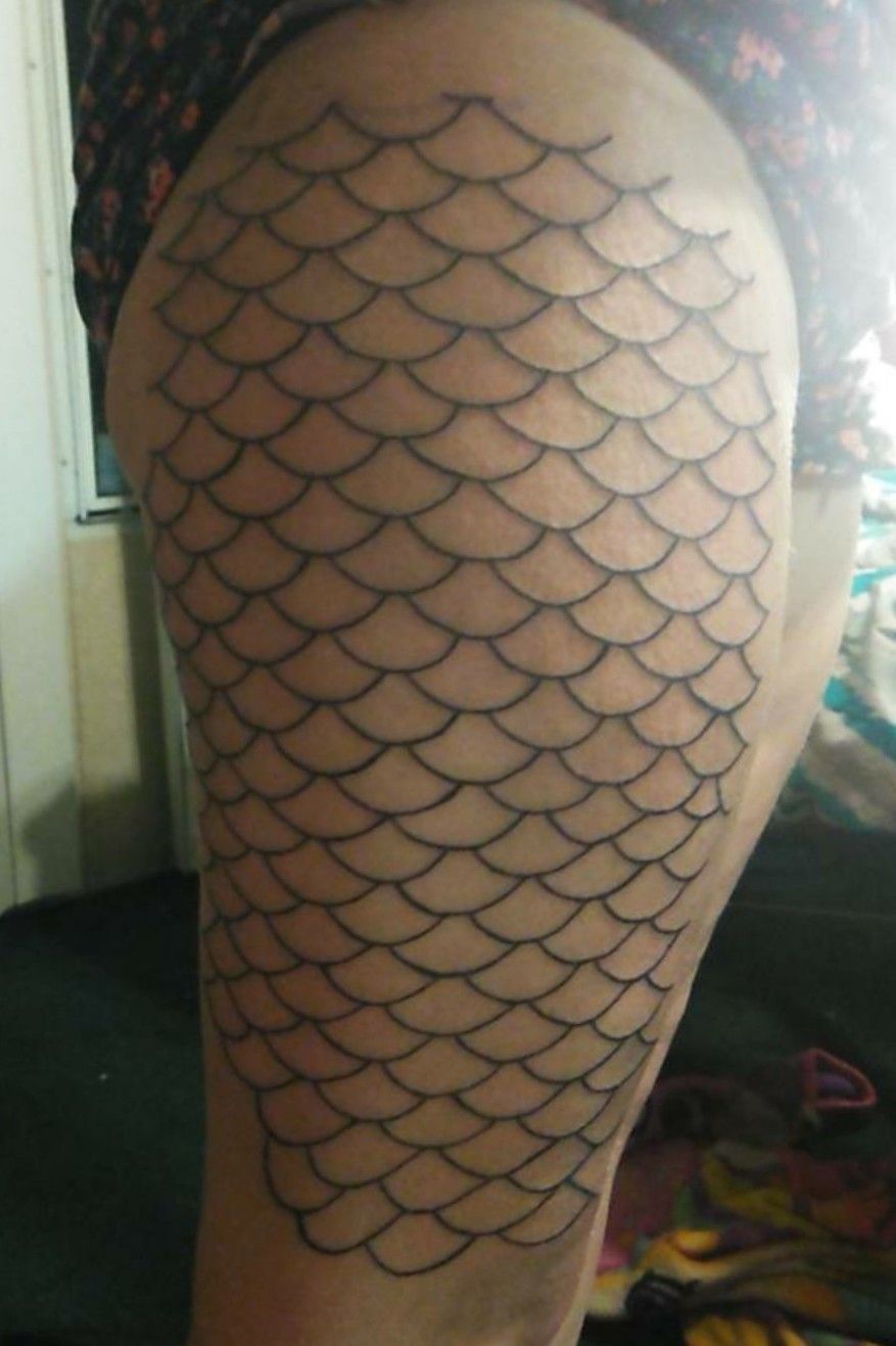 Mermaid Scale Dragon Skin Temporary Tattoo Sticker  OhMyTat